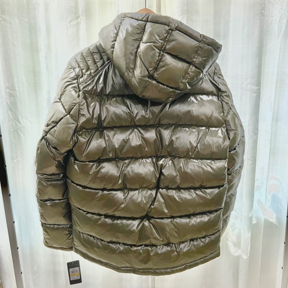 Guess Hooded Quilted Puffer Jacket - Military Olive Green - Picture 3 of 16